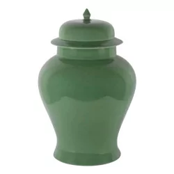 Tempelglas aus grünem Porzellan, kleines Modell.