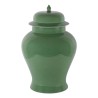small green porcelain temple jar. - Moinat - Decorating accessories