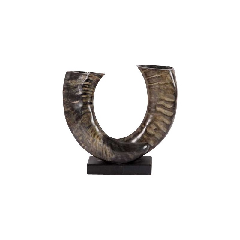 Objet de décoration en forme de corne sur socle rectangulaire. - Moinat - Accessoires de décoration Objet de décoration en forme de corne sur socle rectangulaire. - Moinat - Accessoires de décoration