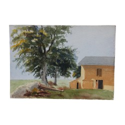 Aquarell „Landschaft im Frühling“, von Henri RUEGGER …
