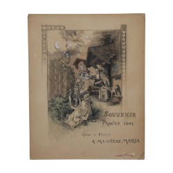 Доска для рисования на картоне «Сувенирная Пасха 1904», автор Анри …