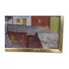 Oil painting on canvas “Valaisanne, carrying her child … - Moinat - Ruegger