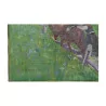 Oil painting on canvas “Valaisanne climbing the hay … - Moinat - Ruegger