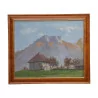 Tableau huile sur toile “Les Dolomites vue du Tyrol - … - Moinat - Ruegger