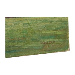 Tableau huile sur toile “Arbres en automne”, de Henri RUEGGER …