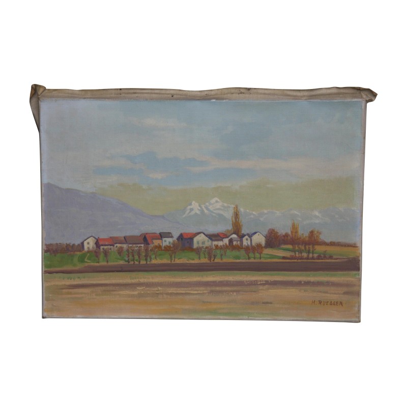 布面油画“日内瓦乡村”,Henri RUEGGER … - Moinat - 画 - 景观 布面油画“日内瓦乡村”,Henri RUEGGER … - Moinat - 画 - 景观