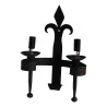 wrought iron 2-light wall lamp. - Moinat - Wall lights, Sconces