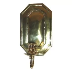 2 octagonal brass sconces with 1 light. (230sfr each)