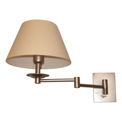 Applique "Century" nickel mat, articulées avec abat-jour