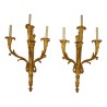 Paire d'appliques “Carquois” de style Louis XVI à 3 lumières, … - Moinat - Appliques murales