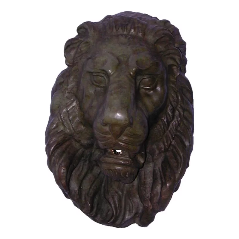 patinierter Löwenkopf aus Bronze. - Moinat - BrocnRoll