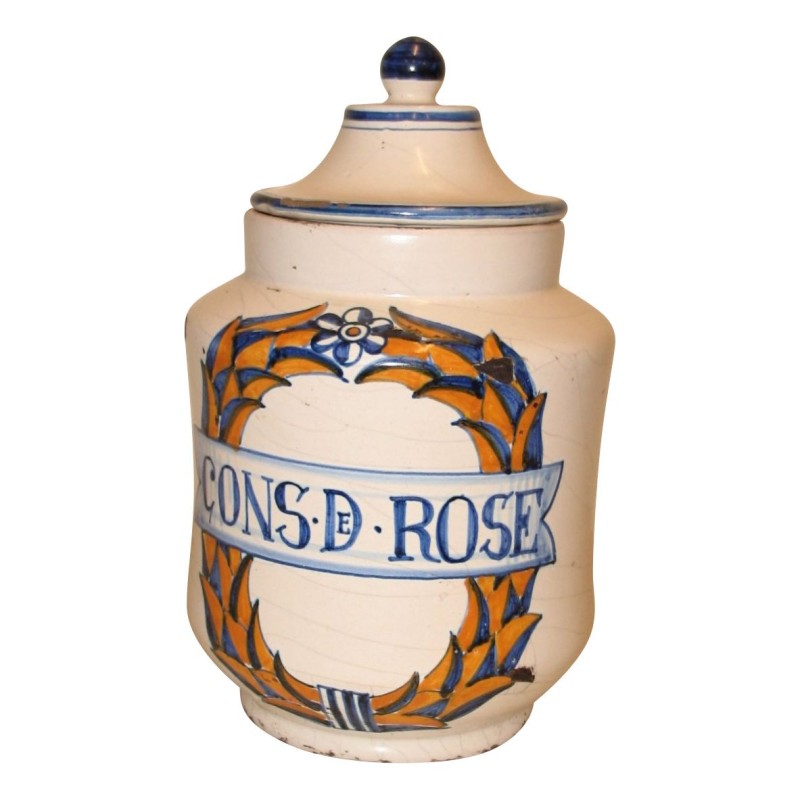 个“Consd. Rose”药罐,带彩绘装饰。 20世纪初 - Moinat - 装饰配件 个“Consd. Rose”药罐,带彩绘装饰。 20世纪初 - Moinat - 装饰配件
