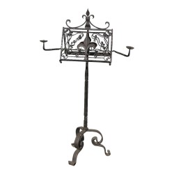 Rednerpult mit 2 Hängen „Fleur de Lys“ aus Schmiedeeisen.