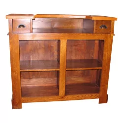 Pharmacy bar in walnut stained solid oak with wooden top