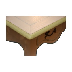 Regency-Schreibtisch aus weiß lackiertem Walnussholz und farbigen Zierleisten.