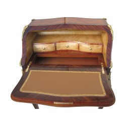 Bureau Dos d'Ane Louis XV marqueté en bois de rose et …