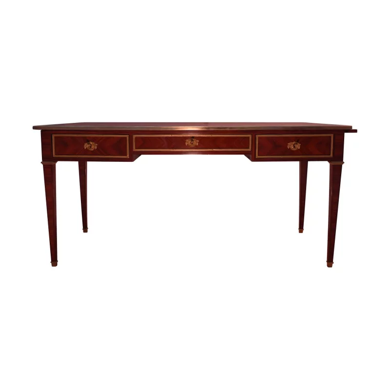 路易十六风格的书桌，镶嵌在红木中，有 3 … - Moinat - 书桌