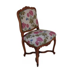 Louis XV Regency chair in carved beech, Cresson model