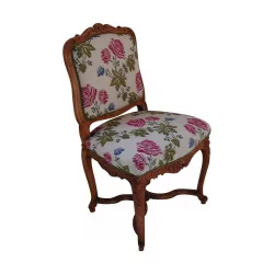 Louis XV Regency chair in carved beech, Cresson model, …