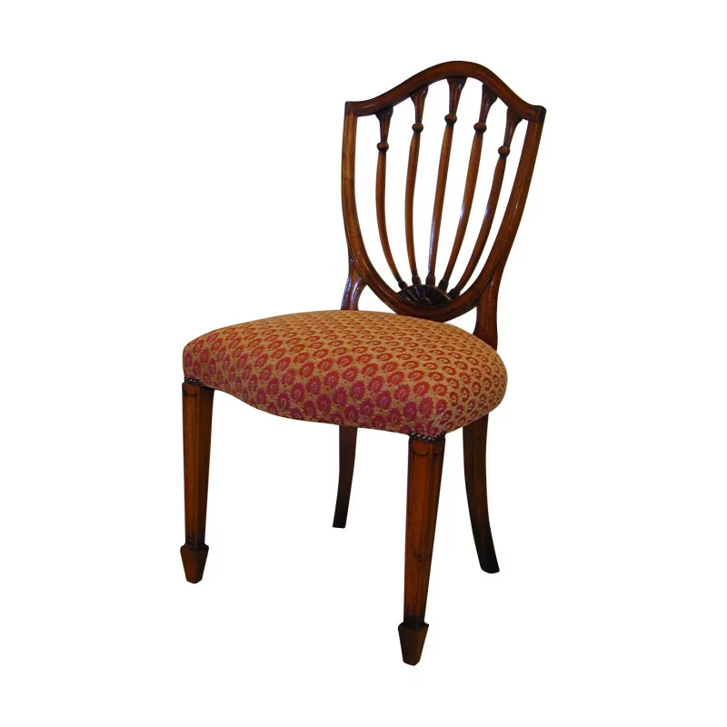 обеденный стул Hepplewhite из красного дерева, сиденье обито - Moinat - Стулья