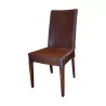 “Edward” chair in brown stained woven rattan. - Moinat - BrocnRoll