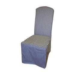 Chair upholstered in white with beech carcass, removable cover, with