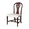 English Regency mahogany chair, covered upholstered seat + 0.8 - Moinat - Chairs