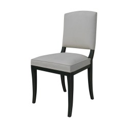 dark green lacquered Directoire chairs, upholstered seat and back …