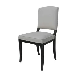 темно-зеленый лакированный стул Directoire с мягким сиденьем и спинкой …