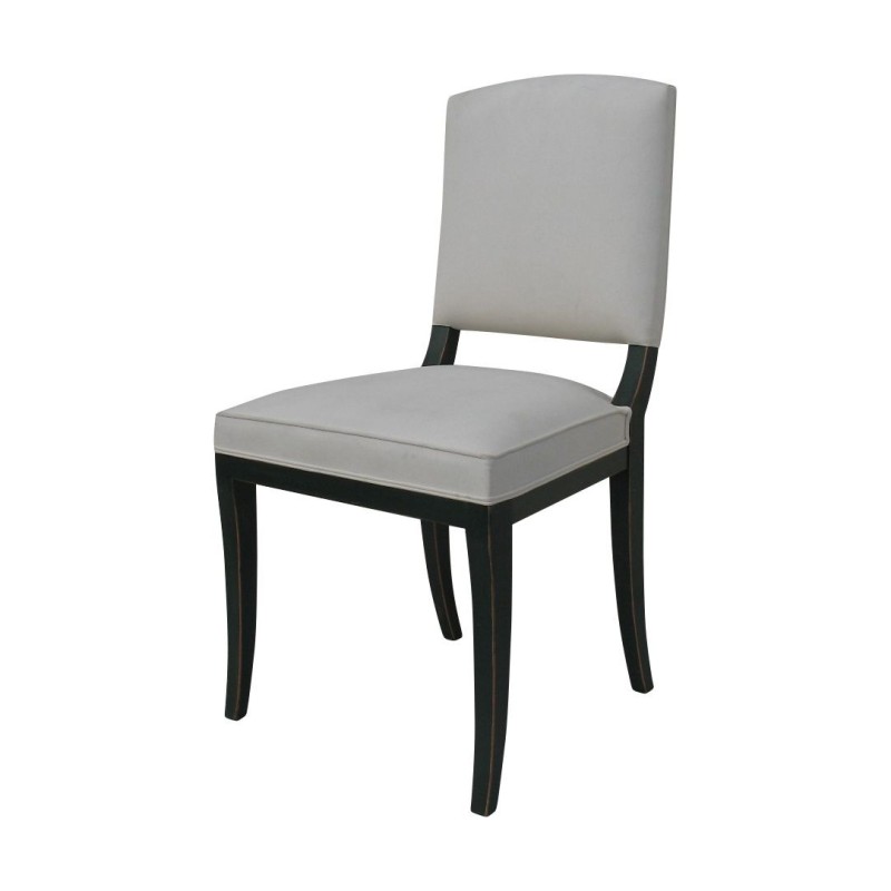 dark green lacquered Directoire chairs, upholstered seat and back … - Moinat - Chairs dark green lacquered Directoire chairs, upholstered seat and back … - Moinat - Chairs