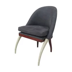 把“Defense”椅子，模仿 Jacques-Emile Ruhlmann 的山毛榉木和……