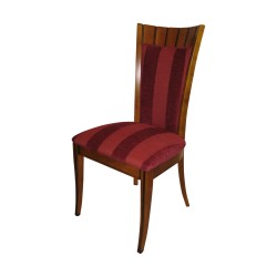 “Montana” chair in patinated cherry wood, with removable seat …