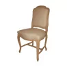 Regency chair in raw beech, upholstered in white. - Moinat - Chairs