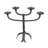 wrought iron candlestick with 4 lights. - Moinat - Candleholders, Candlesticks