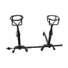 Pair of wrought iron andirons. - Moinat - Firedogs, Andirons