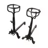 Pair of small model “Lys” andirons, in wrought iron. - Moinat - Firedogs, Andirons