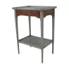 床头柜，采用白色漆木和 Toile de Jouy 面料，带 1 个抽屉。 - Moinat - End tables, Bouillotte tables, 床头桌, Pedestal tables