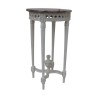 Louis XVI pedestal table 4 feet, carved and painted in white, … - Moinat - End tables, Bouillotte tables, Bedside tables, Pedestal tables