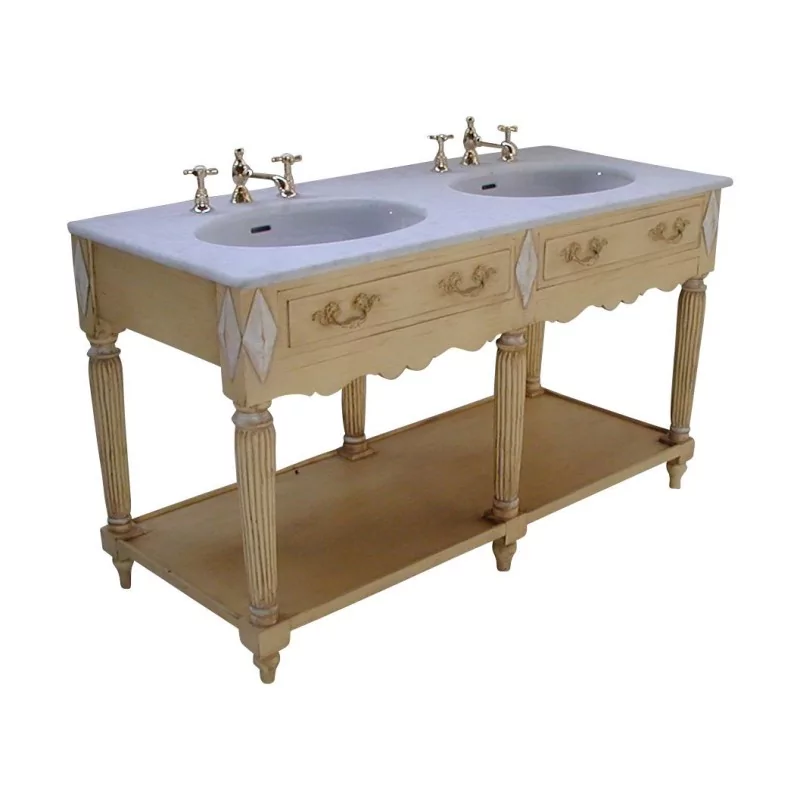 Meuble double lavabo de salle de bain Bruges en Teck, modèle - Moinat - Bahuts, Bars, Buffets, Coffres, Enfilades Meuble double lavabo de salle de bain Bruges en Teck, modèle - Moinat - Bahuts, Bars, Buffets, Coffres, Enfilades