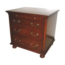 Chest of drawers in cherry wood with antique patina, wood top with 3 …