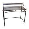 Wrought iron console with glass top. - Moinat - Consoles, Side tables, Sofa tables