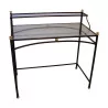 wrought iron console with glass top. - Moinat - Consoles, Side tables, Sofa tables
