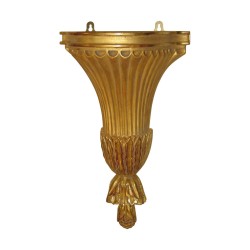 Small wall console in gilded wood, large model.