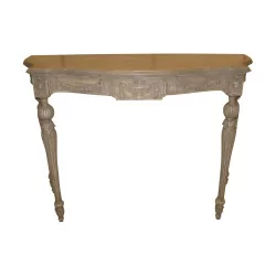 консольный стол в стиле Людовика XVI из дерева, окрашенного в античный серый цвет, с…