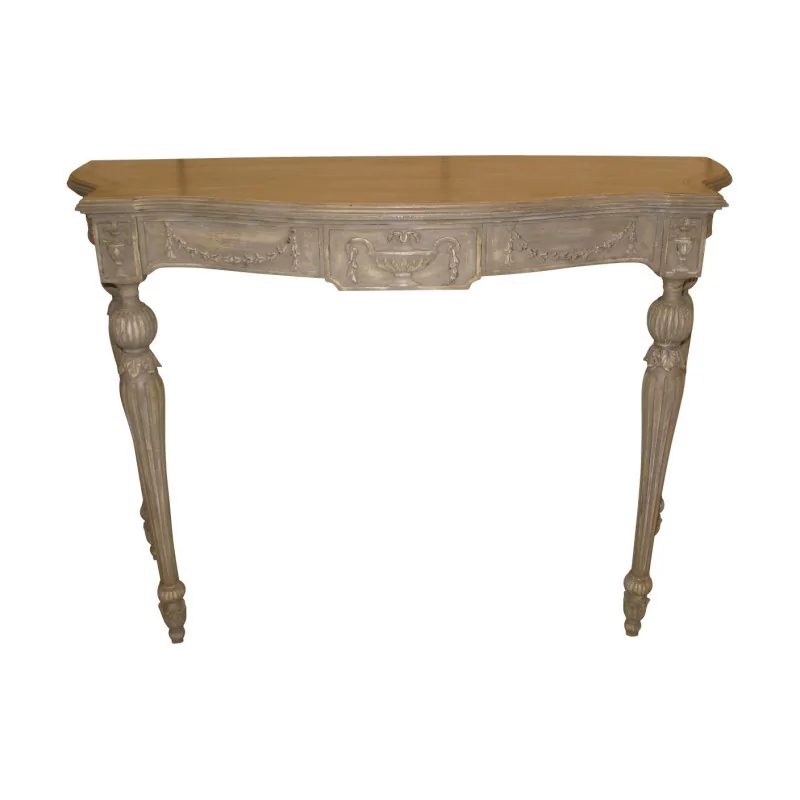 консольный стол в стиле Людовика XVI из дерева, окрашенного в античный серый цвет, с… - Moinat - Консоли, Сервировочные столы, Диванные спинки