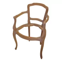 路易十五扶手椅骨架，采用模压生山毛榉木制成。
