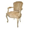 Louis XV convertible in painted wood, covered in velvet. - Moinat - Armchairs