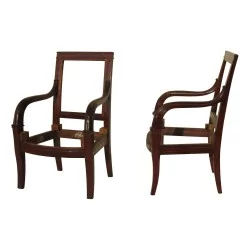 Carcasse de fauteuil empire d'enfant en acajou.