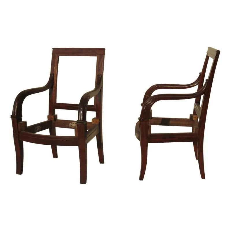 Carcasse de fauteuil empire d'enfant en acajou. - Moinat - Fauteuils Carcasse de fauteuil empire d'enfant en acajou. - Moinat - Fauteuils