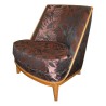 Art Deco “Normandy” low chair, in beech your cherry wood, with … - Moinat - Armchairs